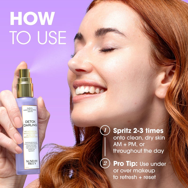 Sunday Riley Detox Darling Balancing Essence Mist for Oily and Blemish-Prone Skin - Image 3